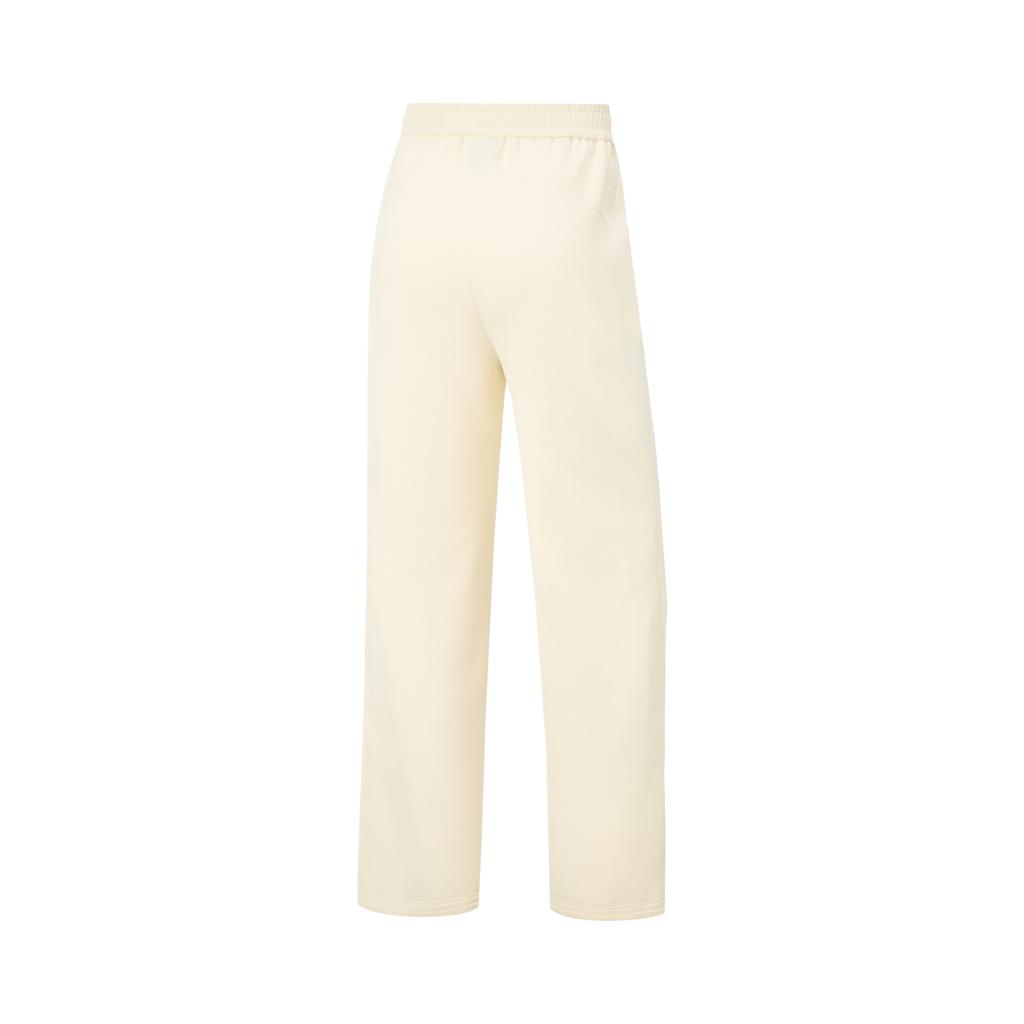 Li-Ning Simple Versatile Solid Color Mid Waist Casual Straight Leg Knitted Sports Pants Women bottoms AKLV970-5