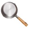1pc Stainless Steel Small Milk Pot Wood Handle For Baby Food Soup Noodle Cooking Camping Outdoor Kitchen Cookware Stew Sauce