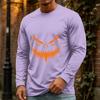Men's Casual Long Sleeve Neck T-Shirt for Halloween