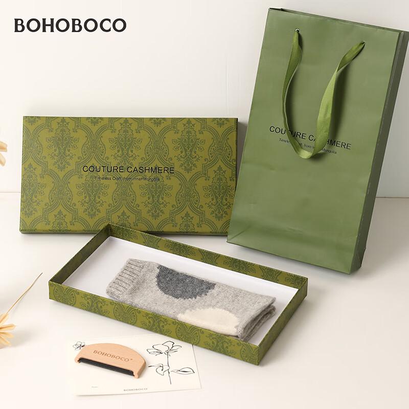 BOHOBOCO Women's 100% Cashmere Half-Finger Gloves