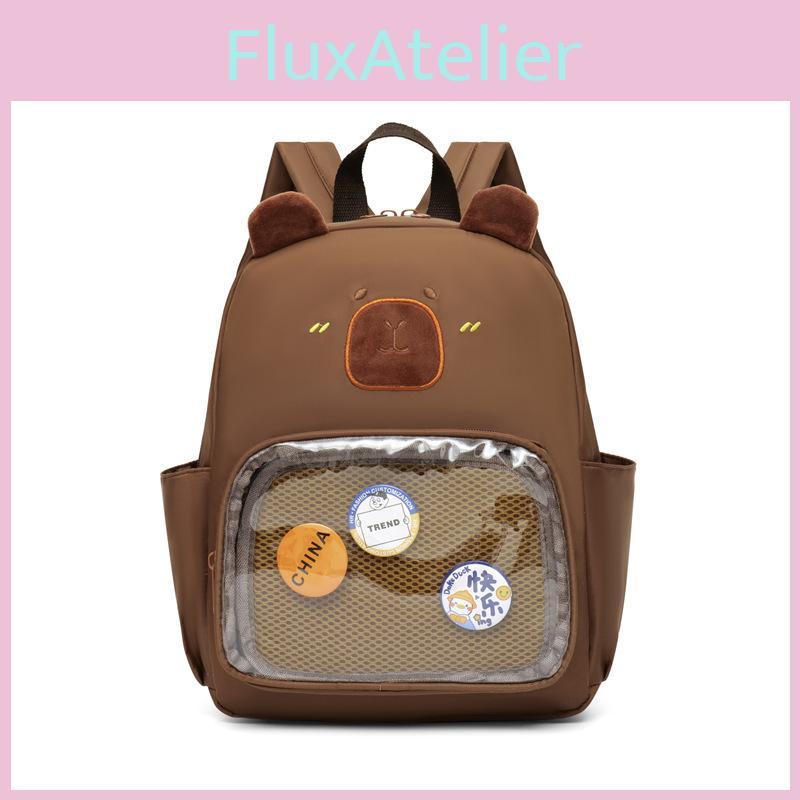 Cartoon Capybara Backpack Breathable Anti Splashing Water Student Schoolbag