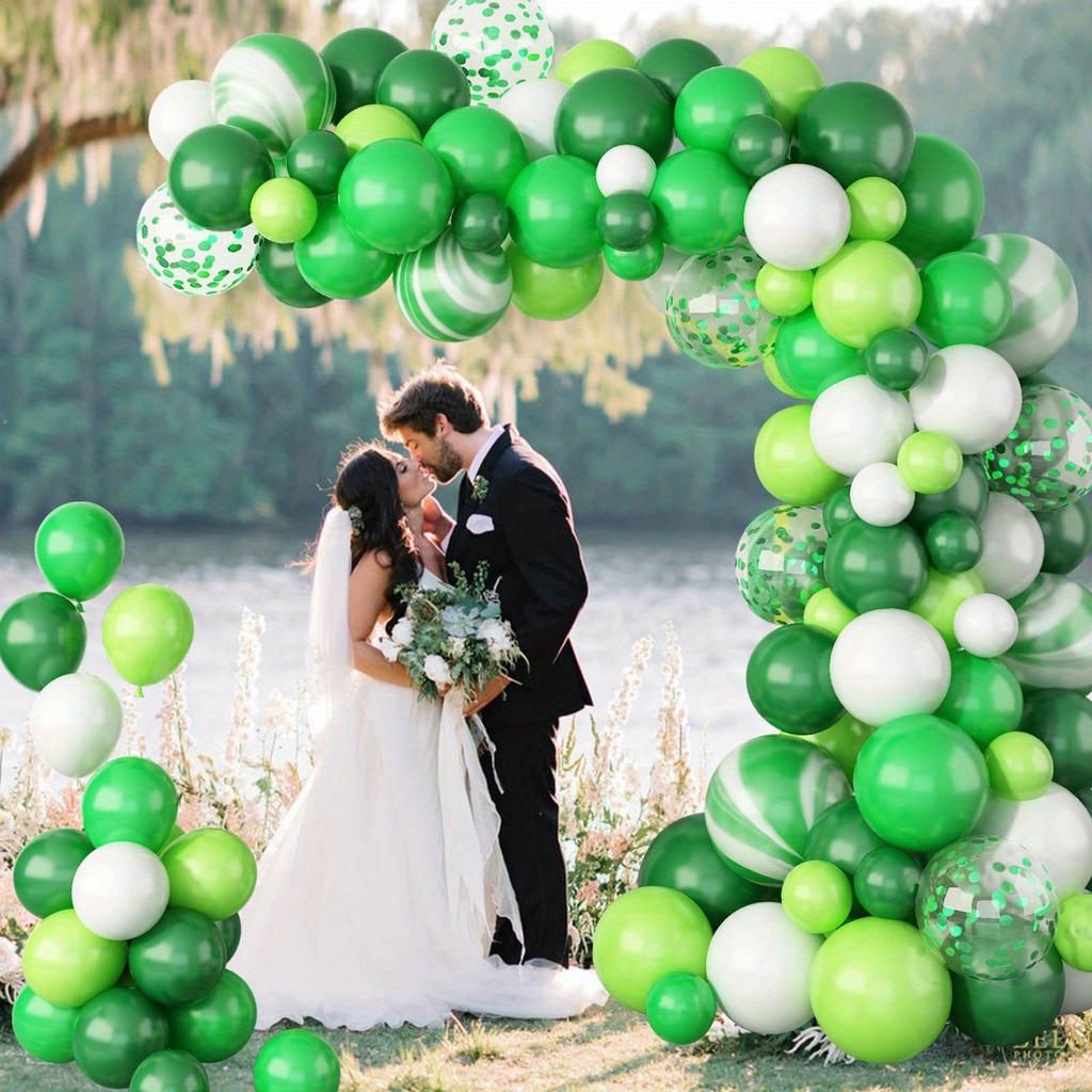 106pcs Fortune Grass Theme Arch Garland Set, Suitable for Shamrock Theme Birthday Party, Engagement, Wedding Decoration