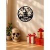Spooky Metal Wall Art Halloween Witches Home Decor Gothic Hanging