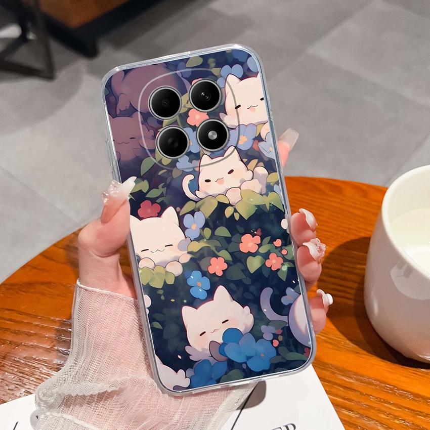 Suitable For Redmi Note 15 14 Pro 14S 15 15C A5 A1 Popular Creative Letters Patterns Phone Case Transparent Silicone Anti Slip Shell For Redmi Housing