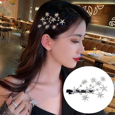 Neue Frauen Luxus Elegante Glänzende Volle Sterne Silber Gold Haar Clips Süße Haar Ornament Stirnband Haarnadel Mode Haar Zubehör
