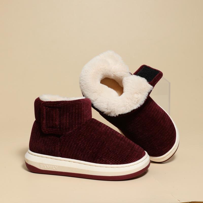 Men Women Winter Fashion Snow Boots Fuzzy Plush Warm Furry Women Cotton Shoes