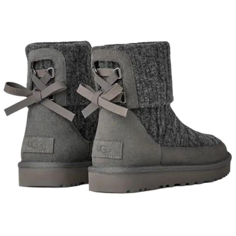 UGG Mini Cabelle Warm Versatile Slip-On Snow Boots Women boots Gray 1174578-MNGRY