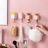 Cute Cat No-Drill Adhesive Hooks - Seamless Animal Coat & Key Hooks