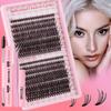 320 Tufts 40D Dense Single Tufts False Eyelashes Set 9-16Mmdiy Segmented D-Curve Eyelashes