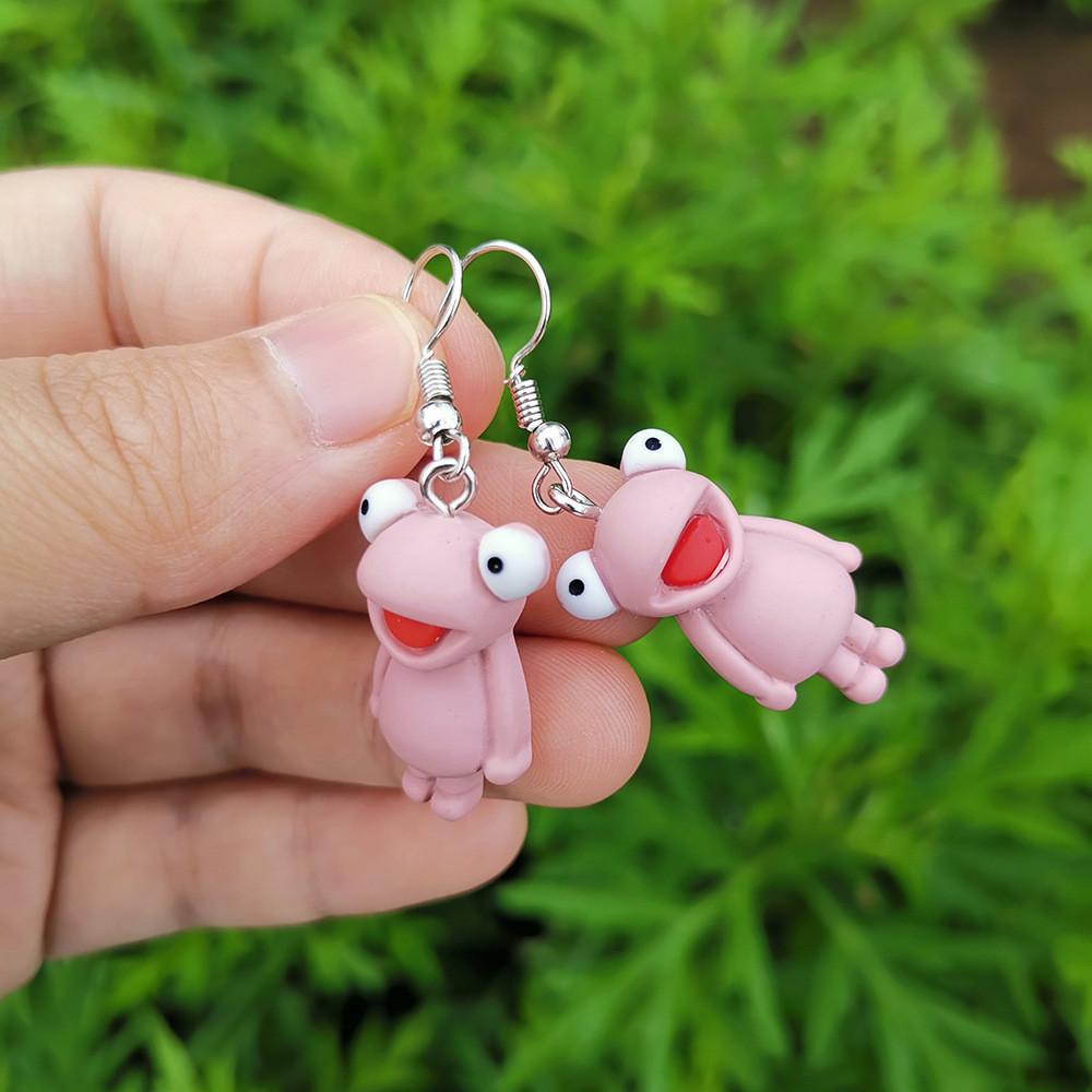 Adorable Small Frog Earrings Fashion Trendy Resin Accessories For Women
