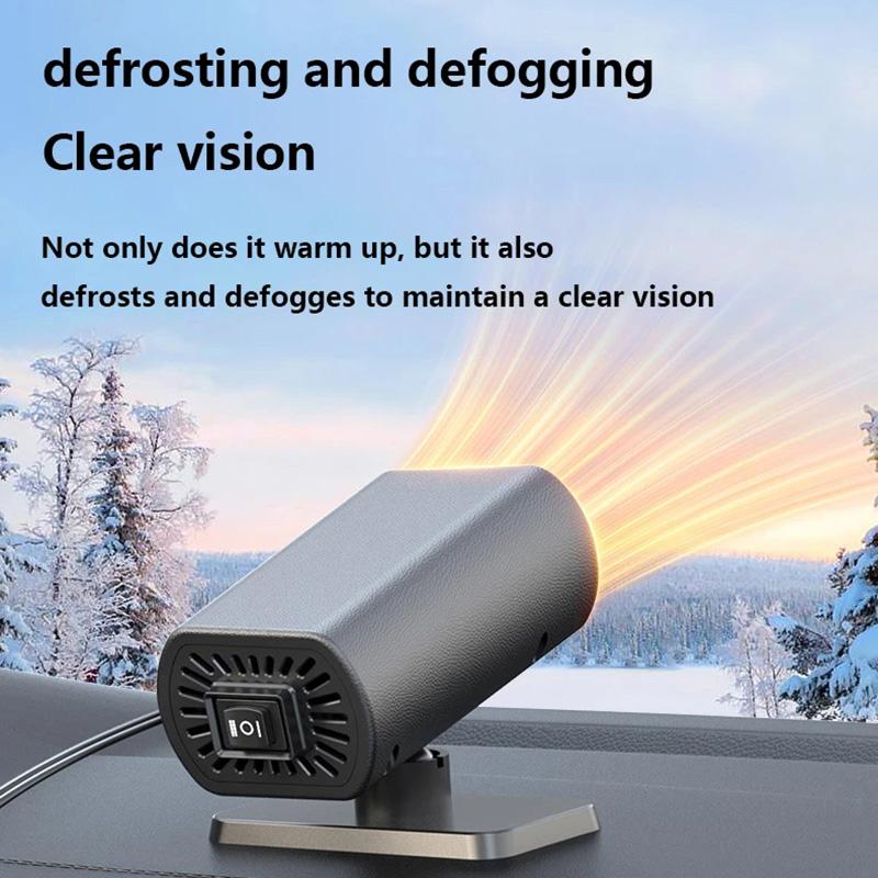 Winter Car Heater Fast Heating 12V Portable Electric Heated Fan Windshield Defogging Heating Cooling For Car SUV Travel Camper