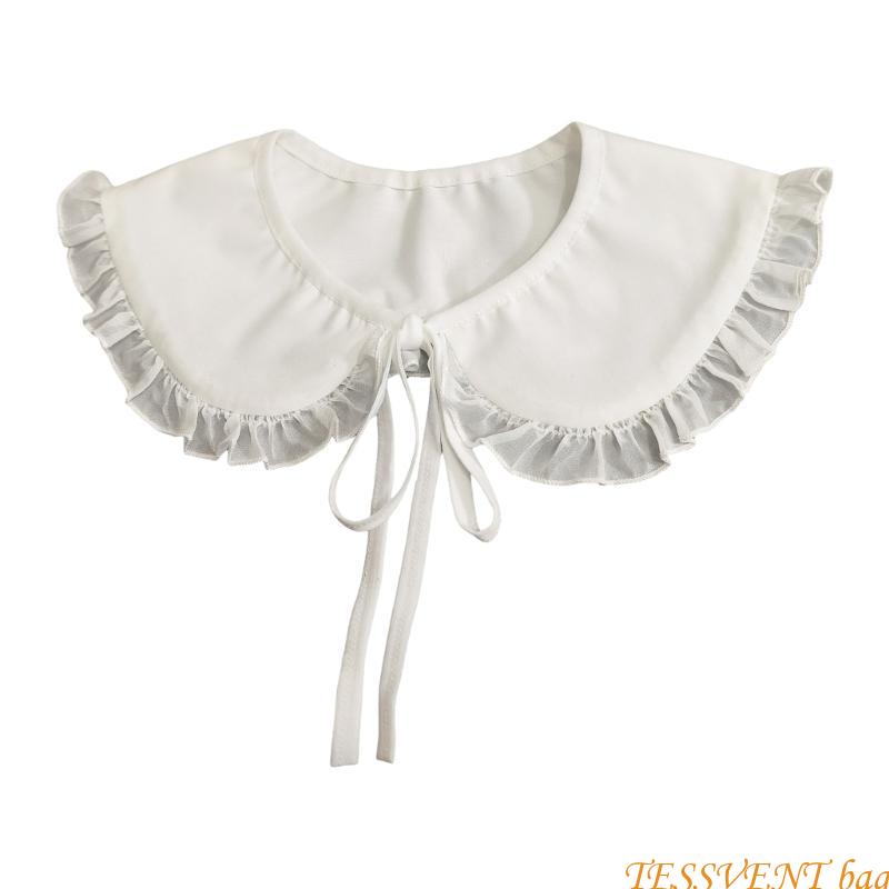 Detachable False Collar Oriental Yunjian Accessory Chinese Bride Aesthetic Flower for Lady Girl Half Shirt Collar F42A
