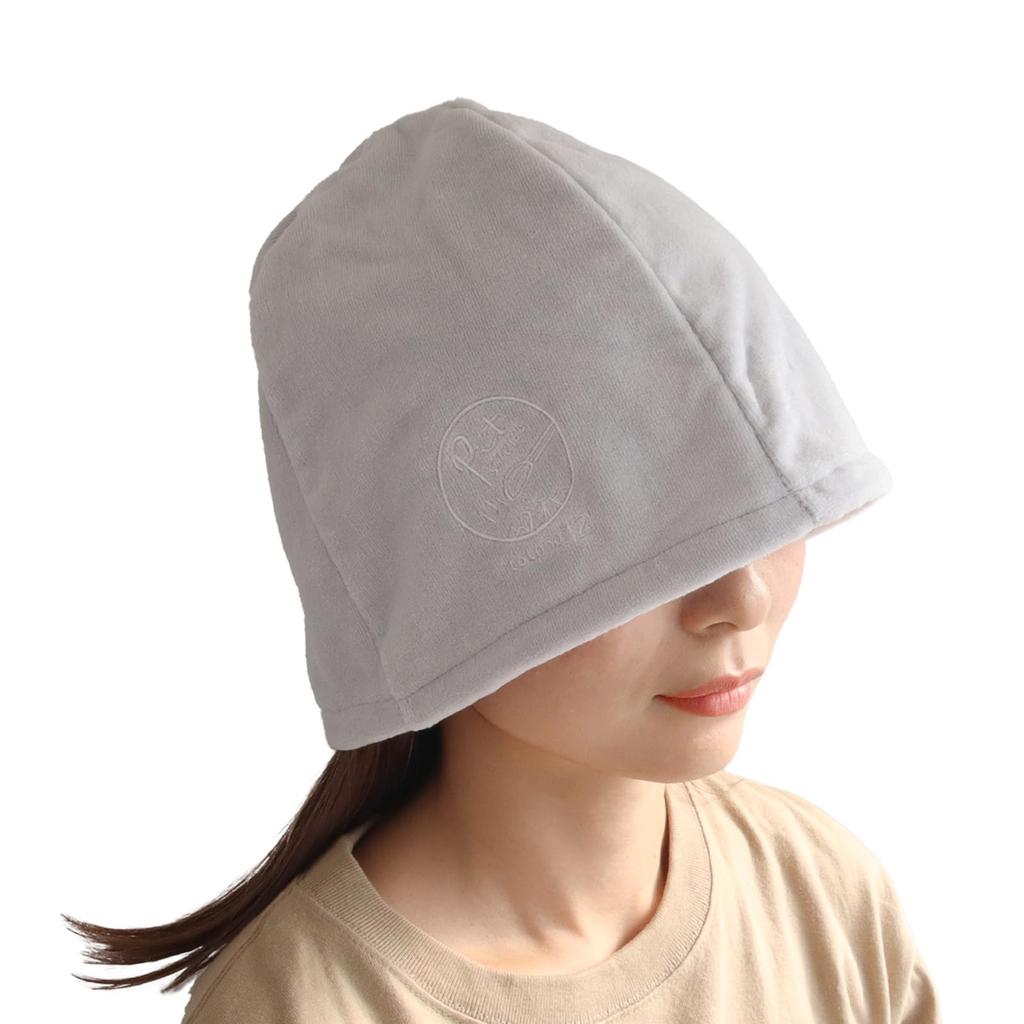 Pit Life Imabari Towel Sauna Hat, Large (L: Gray/Antibacterial, Odor-Resistant, Antiviral), Stylish Cotton Sauna Hat, Cute for Men and Women