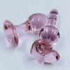Glas Analplug Sexspielzeug für Frauen Rosa Herz Analstimulator Kristall Buttplug Frauen Männer Prostata Massage Vagina Analplug Kugeln