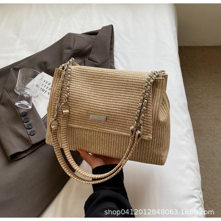 Casual Women's Shoulder Bag 2025 New Trendy Large-capacity Commuter Tote Bag Fashionable Niche Chain Messenger Bag