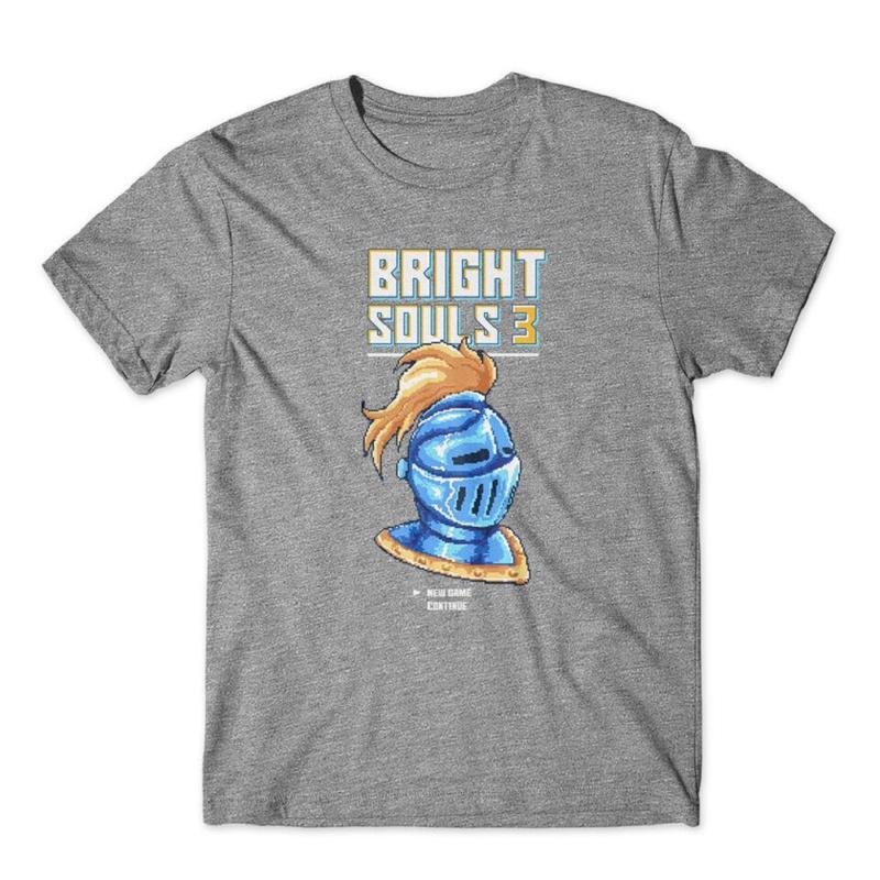 

Bright Souls Knight Pixel Art T Shirt 100 Cotton Premium NEW 5XL різнокольоровий