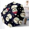1 Stück Schneemänner Winter Automatisches Öffnungs-/Schließschirm, Winddicht, Kompakter Faltbarer Regenschirm mit Leichtem Design für Damen/Herren142
