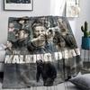 1Pc Walking Dead Print Flannel Blanket, High Quality Comfortable for All Seasons, Home Decor, Warmth and Comfort, Perfect for Gifts