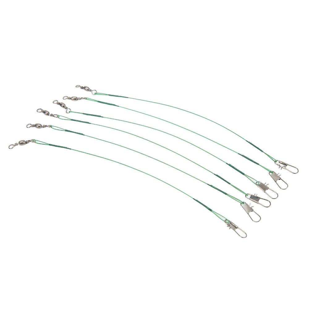 100PCS with Snaps Fishing Wire Leaders Steel Leader Wire Portable Wire Leaders Hook Connection