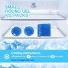 3Pcs Reusable Gel Ice Packs – 2 Round + 1 Square, Soft Flexible Cooling for Face Body Limbs, Portable Travel Gym Home Essential