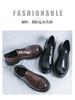 2024 Spring and Autumn Men's New Business Dress Black Big Head Shoes Men's Fashion Casual Versatile Leather Shoes