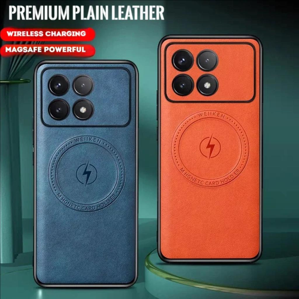 Luxury Premium Leather Case for Xiaomi POCO 7 Ultra Pro Business Cover for Xiaomi POCO F6 F5 Pro Magnetic Charging Back Fundas