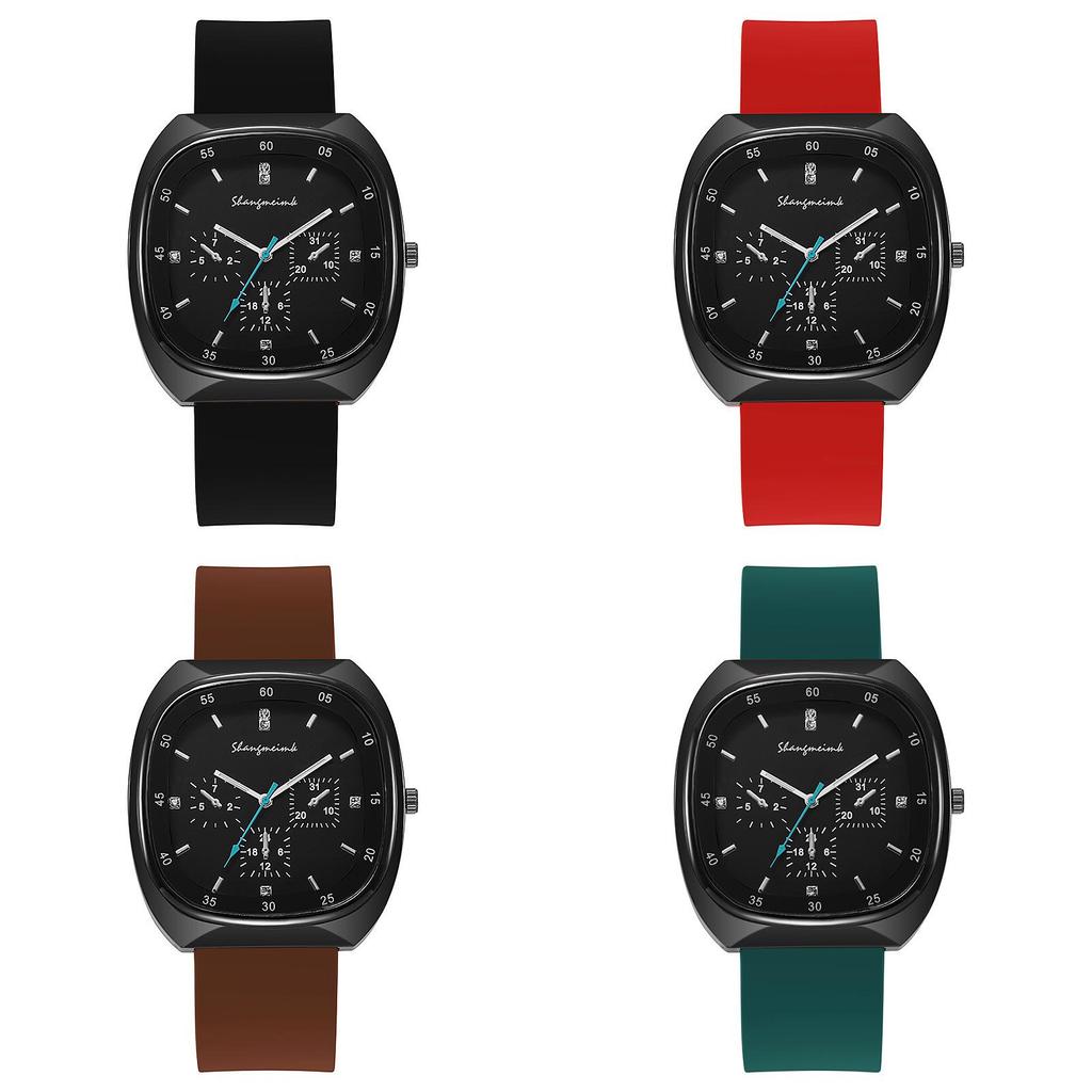Classic Ladies Quartz Watch With Diamond Accents And Silicone Strap For Casual Wear