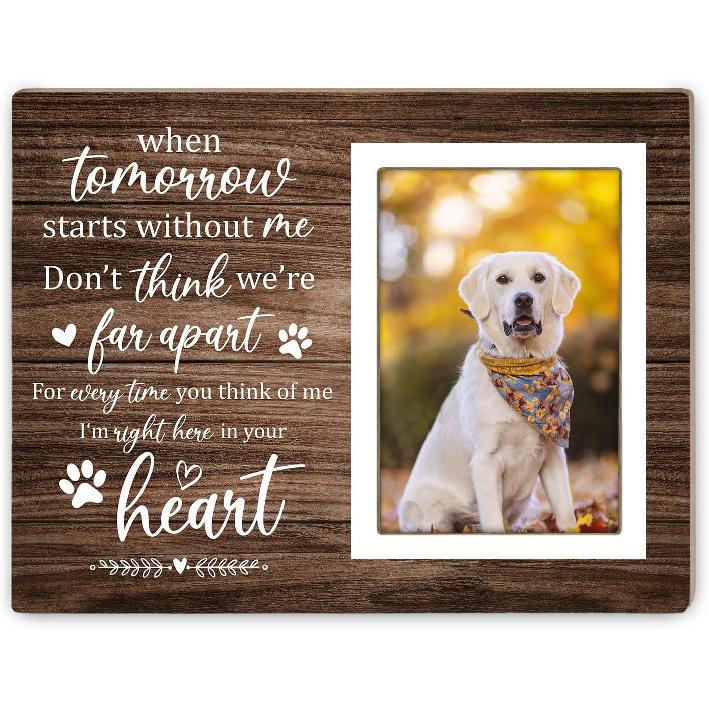 Pet Memorial Picture Frame, Pet Dog Memorial Picture Frame, Pet Cat Photo Frame, Photo Frame Gift for Dog Owners Sympathy for Loss of Pets Photo