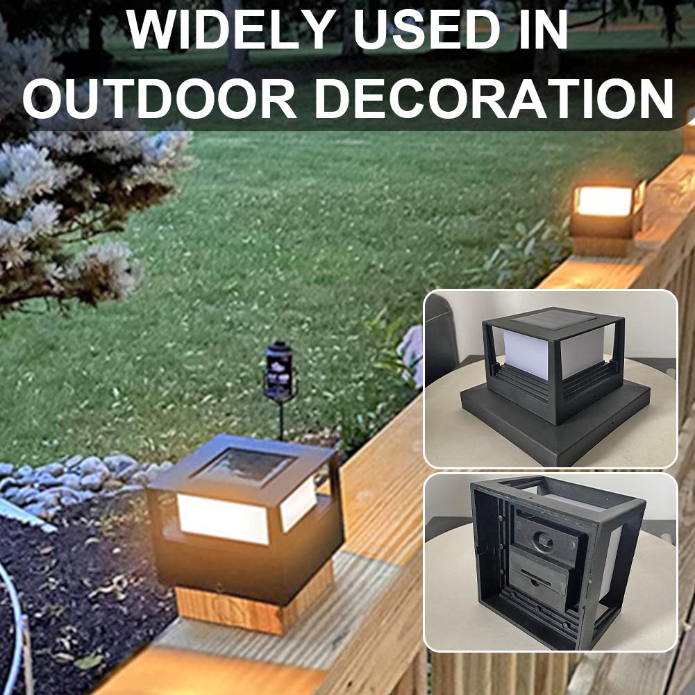 1-5Pcs Solar Post Light IP54 Waterproof Outdoor Lighting LED Column Lantern Patio Fence Pillar Lamp for Courtyard Decoration
