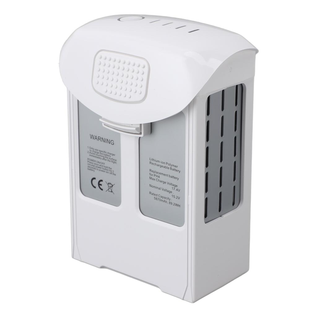 Drone Battery White 5870mAh High Capacity Drone Intelligent Battery for Phantom 4 Pro 4A 4P Plus