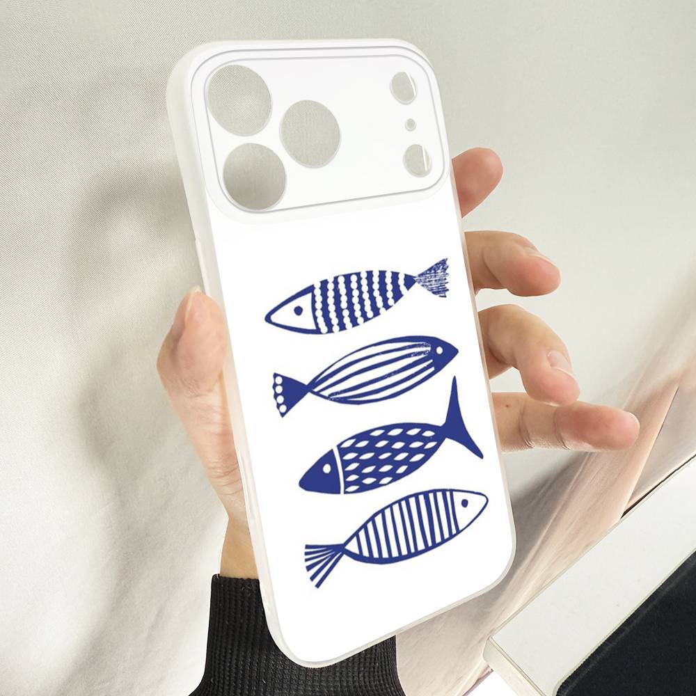 Sardines Fish Art Phone Case For iPhone 14,16,15,11,13,17,12,Air,Mini,Plus,E,Pro,Max Magnetic Magsafe Frosted Cover