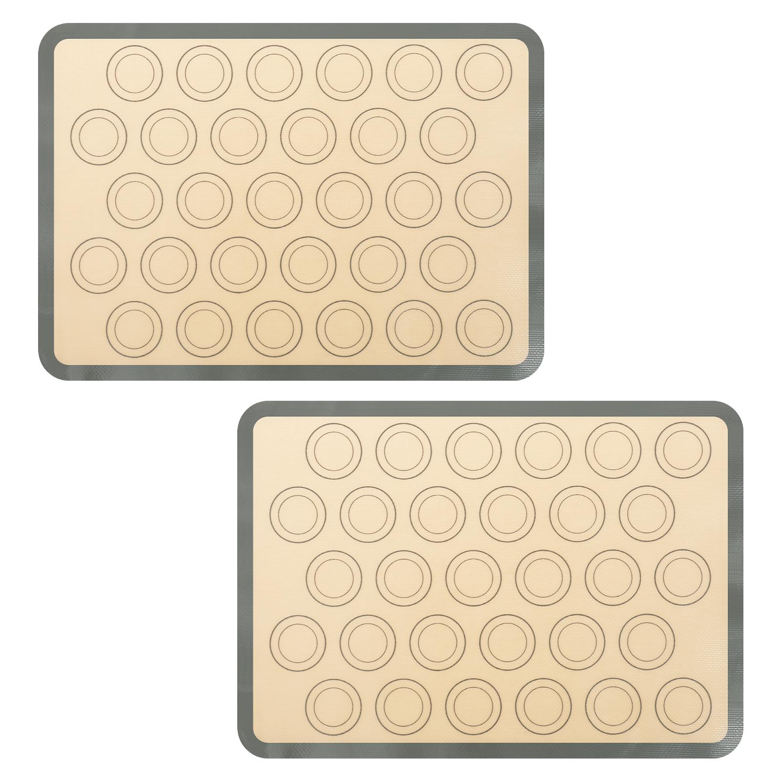 

2 шт. Силиконовые коврики для выпечки для духовки Антипригарные Жаростойкие Листы для выпечки для печенья, макарон, хлеба Подкладка для выпечки Кухонные инструменты