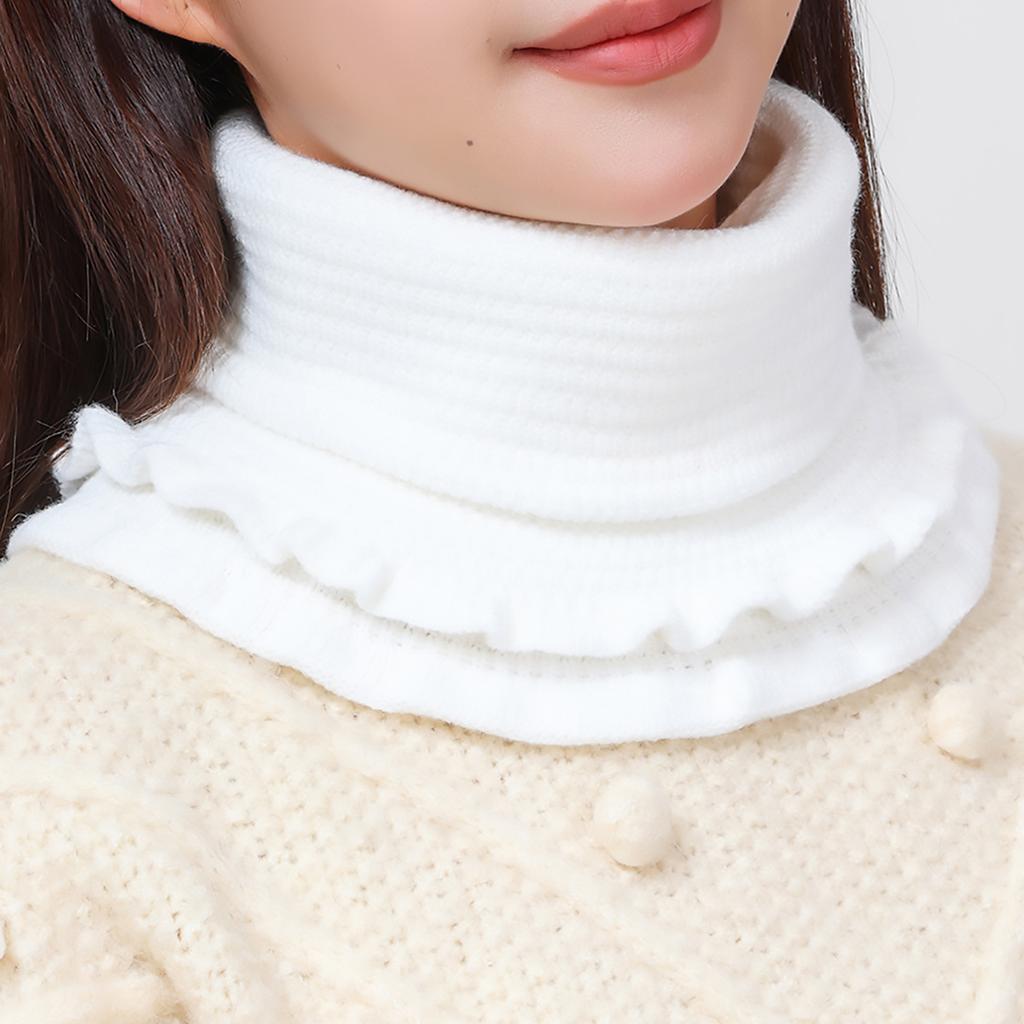 New Women Winter Scarf Knitted Cotton Fake Collar Scarf Women Warm Turtleneck Neck Warmer Detachable Winter Windproof Scarf