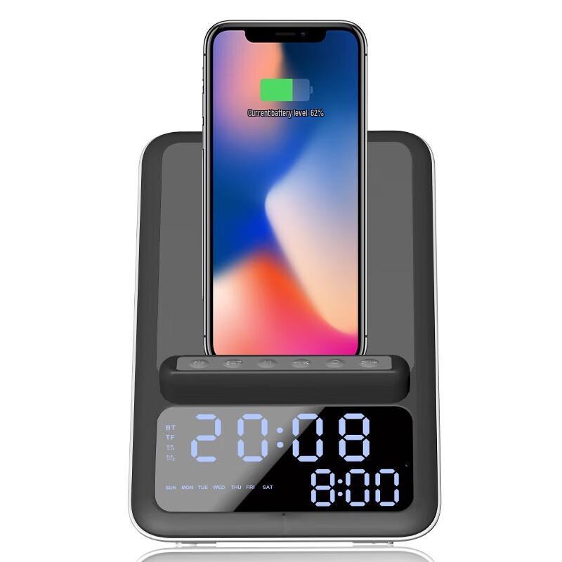 WeiSheng HY03512 Wireless Charging Bluetooth Clock Speaker