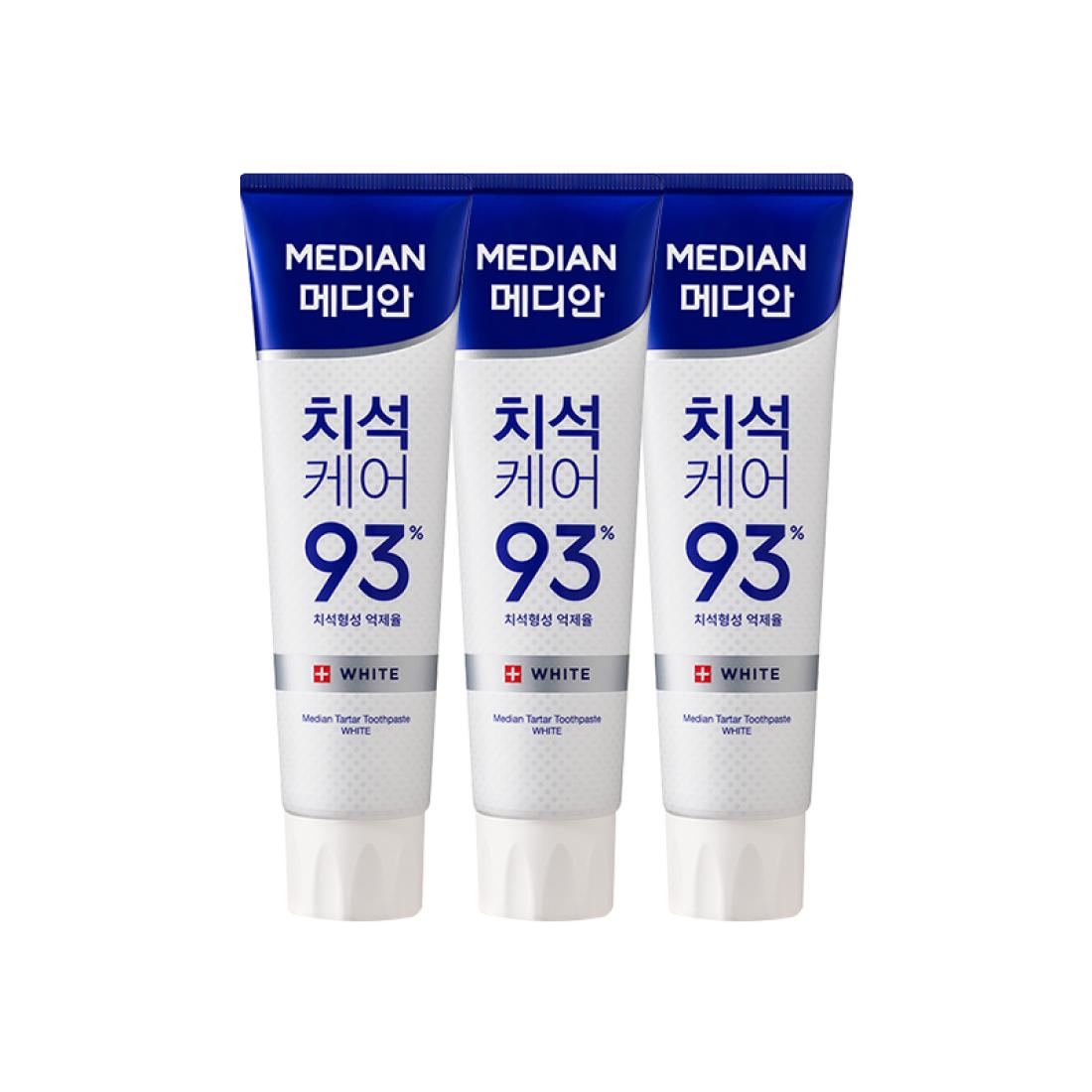 Median Dental Care Toothpaste Brightening White Tartar Control 120g x 3 Pack