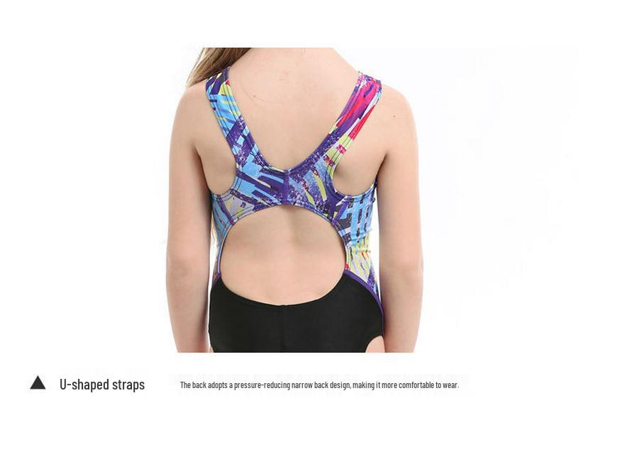 Girls' Training One-Piece Swimsuit for Teens and Kids