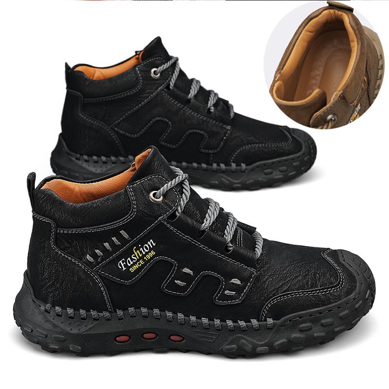 

38-48 Осень / Зима Мужские Ботинки Ручной Работы Удобные Ботинки Для Мужчин Повседневная Обувь Мокасины Мужская Обувь Инструменты 47 чёрный