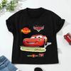 Women T-shirt Disney Car Pixar Lightning McQueen Print Short Sleeve Tshirts Cartoon Summer Short Sleeve T Shirts and Blouses Top