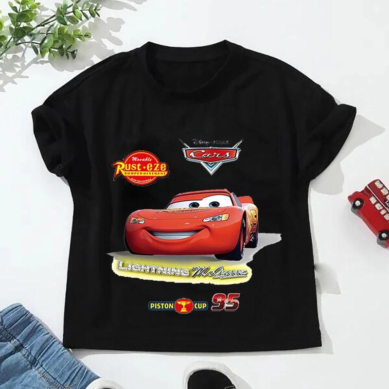 Women T-shirt Disney Car Pixar Lightning McQueen Print Short Sleeve Tshirts Cartoon Summer Short Sleeve T Shirts and Blouses Top