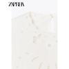 Zaprha 2025 New Arrival French Smock Top Women's Embroider Lace Romantic Round Neck Shirt 6895060