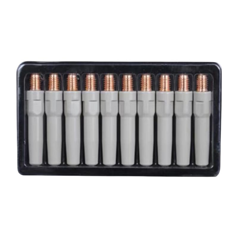 

10Pcs MIG Welding Nozzle Contact Tips Gas Diffuser Connectors Holders Torch Welding Nozzle 0.8/1/1.2mm Mechanical Repair
