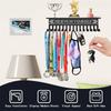 Wall Mounted Medal Display Rack Metal Trophy Shelf Medal Hanger Display With 15 Hooks Medal Holder Sturdy Honor Ribbon Organizer