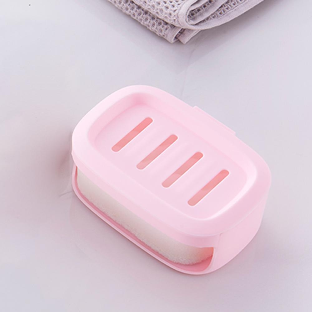 Nail free Wall Hanging Soap Case Holder Soap Container Self Draining for Bathroom Kitchen 03#