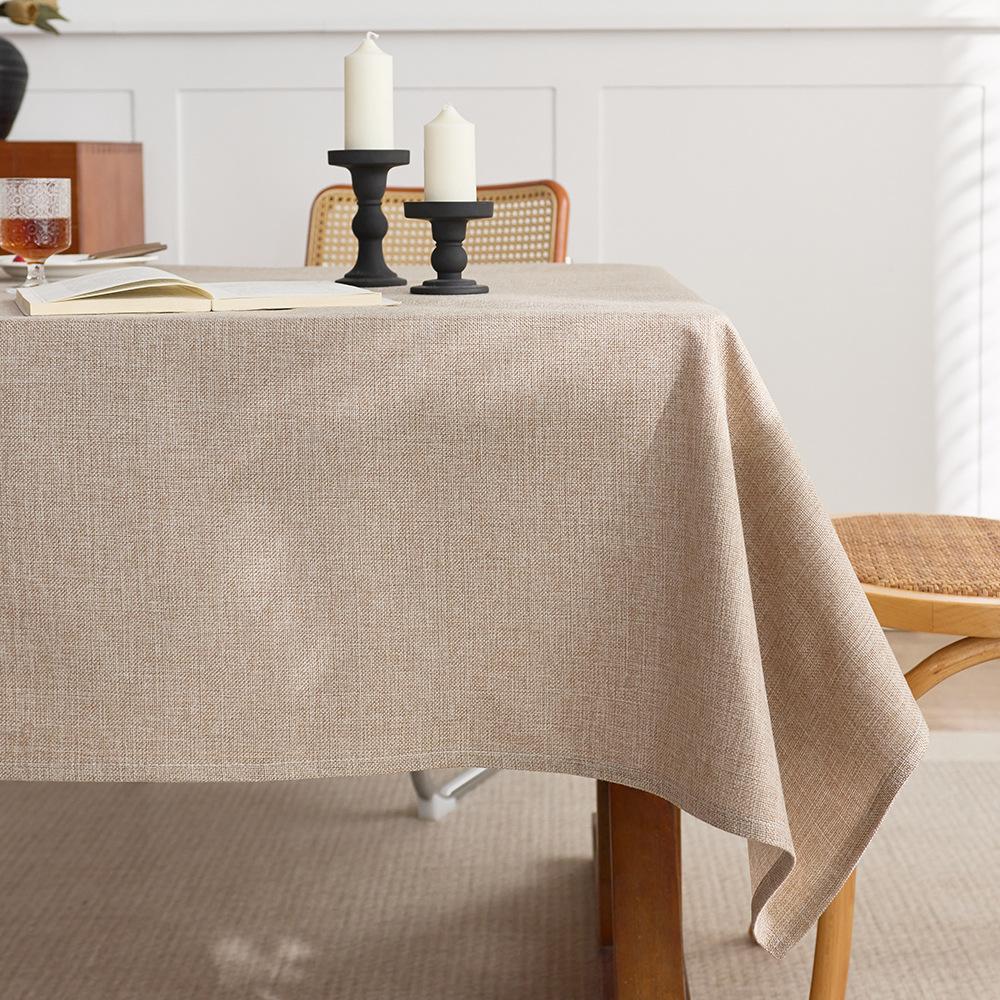 Solid Color Linen Tablecloth, Table Flag Elegant and Noble Kitchen Supplies Home Decorations  Easter Table Mats Picnic Supplies Linen Tablecloths