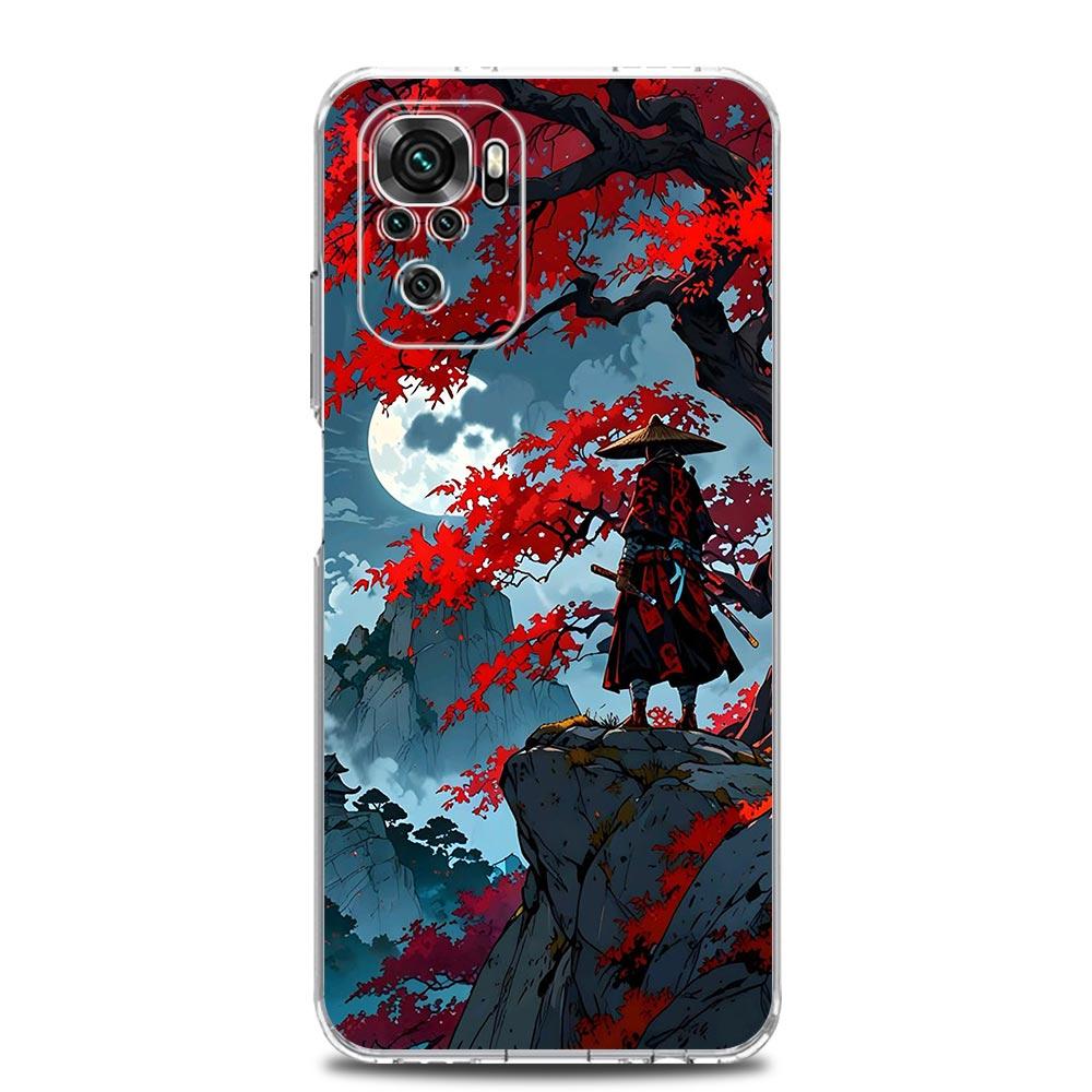 Japanese Bushido Samurai Phone Case For Xiaomi Redmi Note 14 13 12 4G 9 8 10 11 Pro Plus 5G 14C 13C 12C 10C 9C 9A Clear Cover