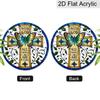 Acrylic Cross Butterfly Suncatcher Stained Glass Effect Window Hanging Ornament Religious Decor for Home