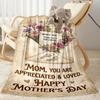 Mother's Day Greeting Card Blanket Suitable for Sofas,travel, Living Rooms Also a Good Gift for Friends and Family Suitable for All Seasons.