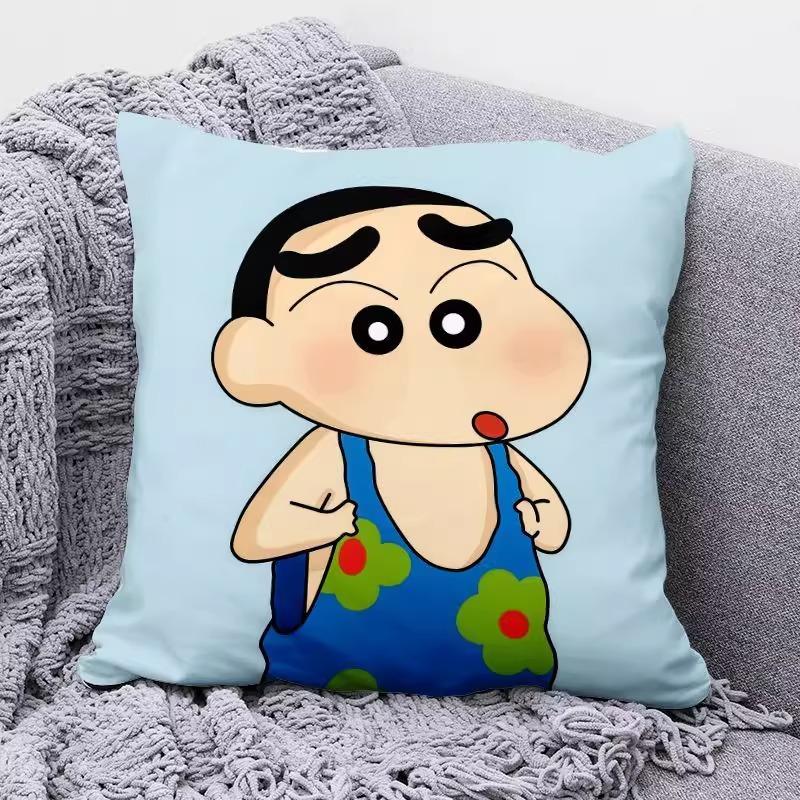 Cute Crayon Shin-chan Cartoon-Printed Pillowcases for a Cozy Sleep! Sofa cushion cover, room decoration, gifts