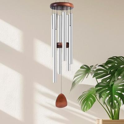 Große Metall-Aluminium-Windspiel Retro 6 Röhren Windglocke Anhänger Handwerk Geschenk Gelassenheit Windglocke Hof Balkon Veranda