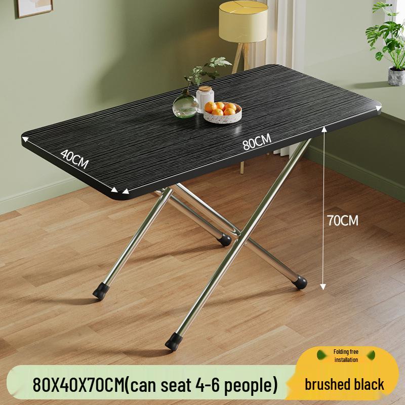 Foldable Rectangular Dining Table for Small Apartments or Rental Rooms